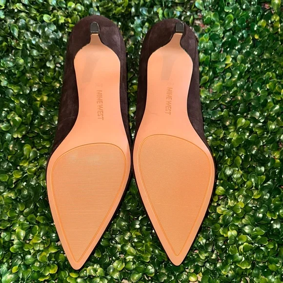 Dark Brown Suede Heels - Picture 3 of 3